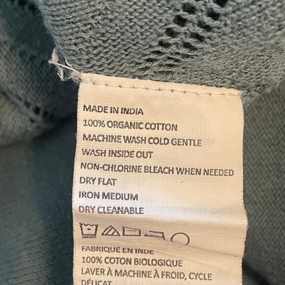 Prana Organic Cotton Madeline Sweater Top Womens Large Teal Athleisure Shirt - Picture 7 of 9